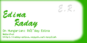 edina raday business card